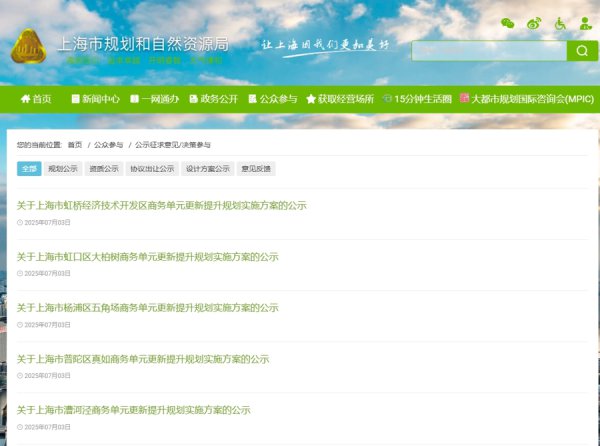 最新谋略曝光！虹桥、漕河泾、五角场、大柏树、真如集体更新