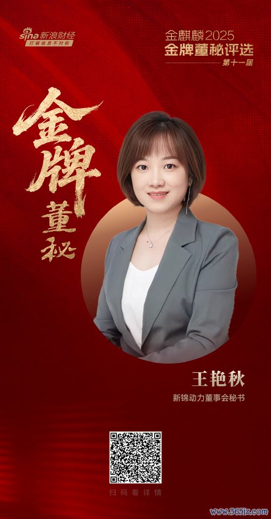 新锦能源董秘王艳秋荣获第十一届金麒麟·金牌董秘包袱前卫奖